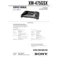 SONY XM475GSX Service Manual cover photo
