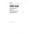 SONY CDX-A20 Owner's Manual cover photo