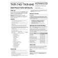 KENWOOD TKR-740 Owner's Manual cover photo