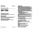 SONY GP-TRX Owner's Manual cover photo