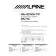 ALPINE MRVF407 Owner's Manual cover photo
