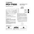 PIONEER PD7100 Owner's Manual cover photo