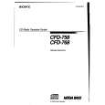 SONY CFD-768 Owner's Manual cover photo