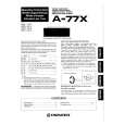 PIONEER A-77X Owner's Manual cover photo
