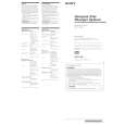SONY EXCD-3RF Owner's Manual cover photo