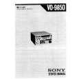 SONY VO9850 Service Manual cover photo