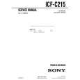 SONY ICFC215 Service Manual cover photo