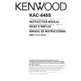 KENWOOD KAC648S Owner's Manual cover photo