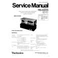 TECHNICS RSM205 Service Manual cover photo