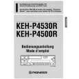 PIONEER KEH-P4500R (F) Owner's Manual cover photo