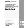 PIONEER DVRA04 Owner's Manual cover photo