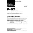 PIONEER F-93 Service Manual cover photo
