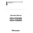 PIONEER KEH-P2800R Owner's Manual cover photo