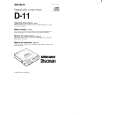 SONY D-11 Owner's Manual cover photo