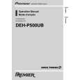 PIONEER DEH-P500UB/XN/UC Owner's Manual cover photo