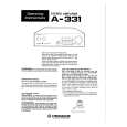 PIONEER A-331 Owner's Manual cover photo
