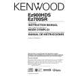 KENWOOD EZ700SR Owner's Manual cover photo