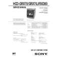 SONY HCDRXD80 Service Manual cover photo