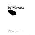 SONY BC1WD Service Manual cover photo