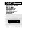 DENON DRW840 Owner's Manual cover photo