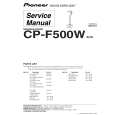 PIONEER CP-F500W/XCN Service Manual cover photo
