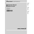PIONEER DEH-9/XS/UC Owner's Manual cover photo
