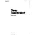 SONY TC-K890ES Owner's Manual cover photo