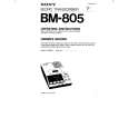 SONY BM-805 Owner's Manual cover photo