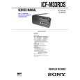 SONY ICFM33RDS Service Manual cover photo