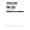 TEAC PA-30 Owner's Manual cover photo