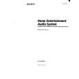 SONY SAVA100 Owner's Manual cover photo