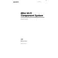SONY MHC-W77AV Owner's Manual cover photo