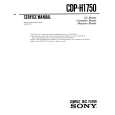 SONY CDP-H1750 Service Manual cover photo