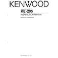 KENWOOD KE205 Owner's Manual cover photo
