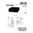 SONY SVX20 Service Manual cover photo