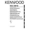 KENWOOD KSC-SW10 Owner's Manual cover photo