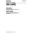 SONY XS-L100C Owner's Manual cover photo