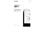 SONY NT-1 Owner's Manual cover photo