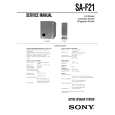 SONY SAF21 Service Manual cover photo