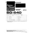 PIONEER SG540 Service Manual cover photo
