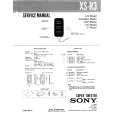 SONY XSR3 Service Manual cover photo
