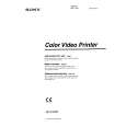 SONY UP-2100P Owner's Manual cover photo