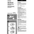 AIWA HSPX107 Owner's Manual cover photo