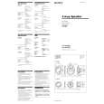 SONY XS-HD160G Owner's Manual cover photo