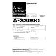 PIONEER A33 Service Manual cover photo