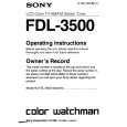 SONY FDL-3500 Owner's Manual cover photo