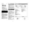 SONY WM-FX55 Owner's Manual cover photo
