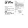 SONY ICF9740W Owner's Manual cover photo