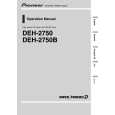 PIONEER DEH2750 Owner's Manual cover photo