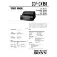 SONY CDP-CX151 Service Manual cover photo